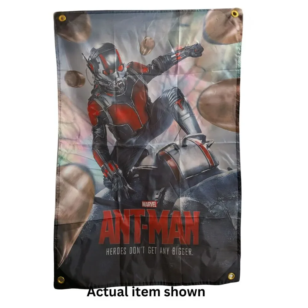 🐜 Marvel Ant-Man Movie Poster Flag Banner 2x3 ft Superhero Dorm Room Wall Decor